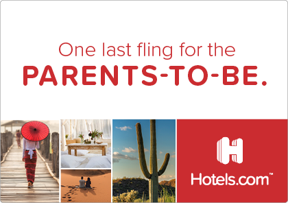 Hotels.com Faceplate Babymoon