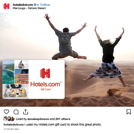 Hotels.com Instagram Post