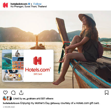 Hotels.com Instagram Post