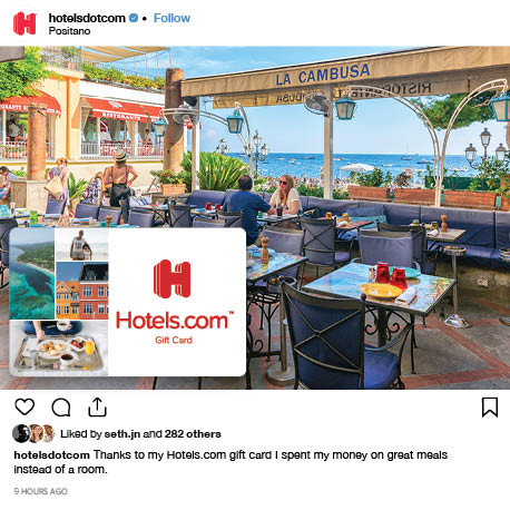 Hotels.com Instagram Post