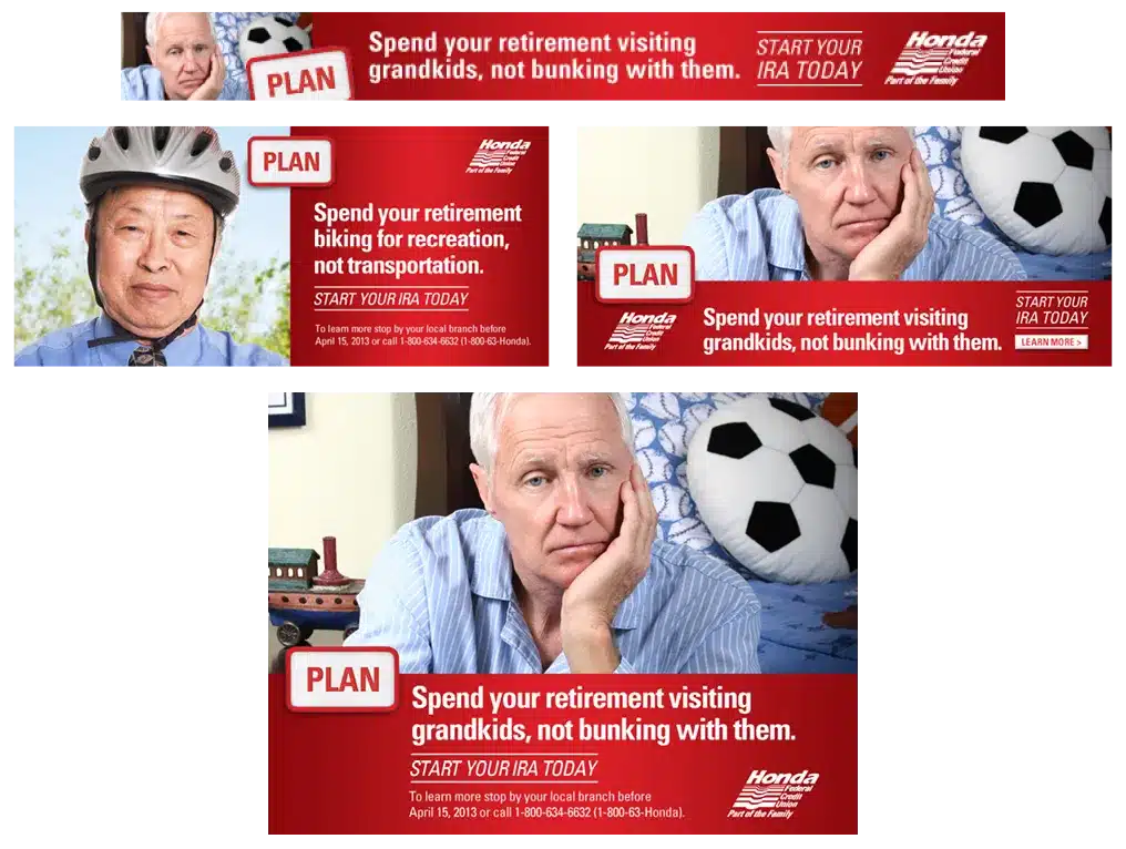 Web Banners for Honda Federal Credit Union