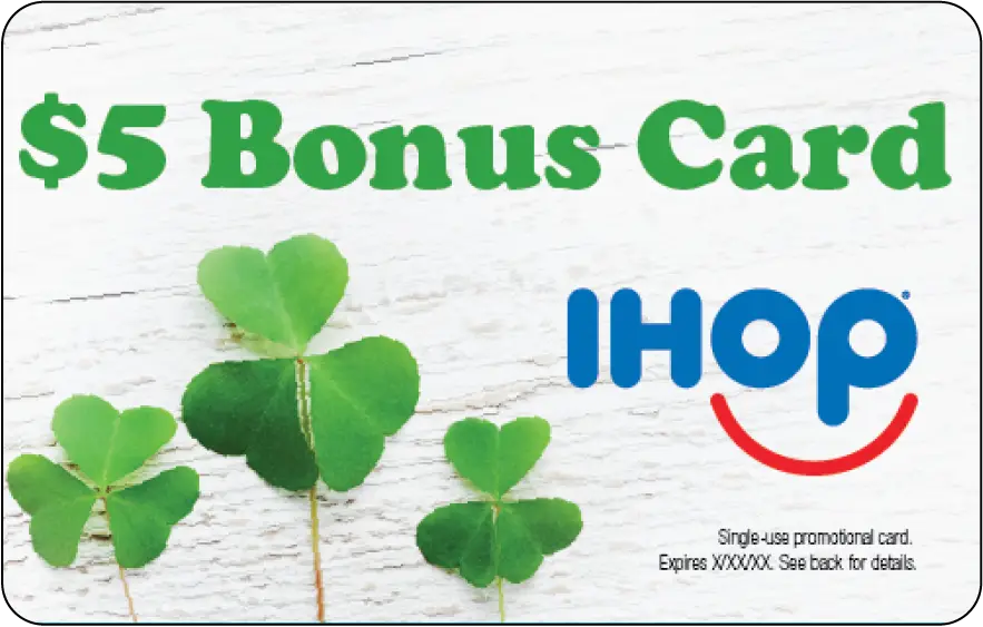 iHOP Gift Card - Bonus Card St. Patty's day