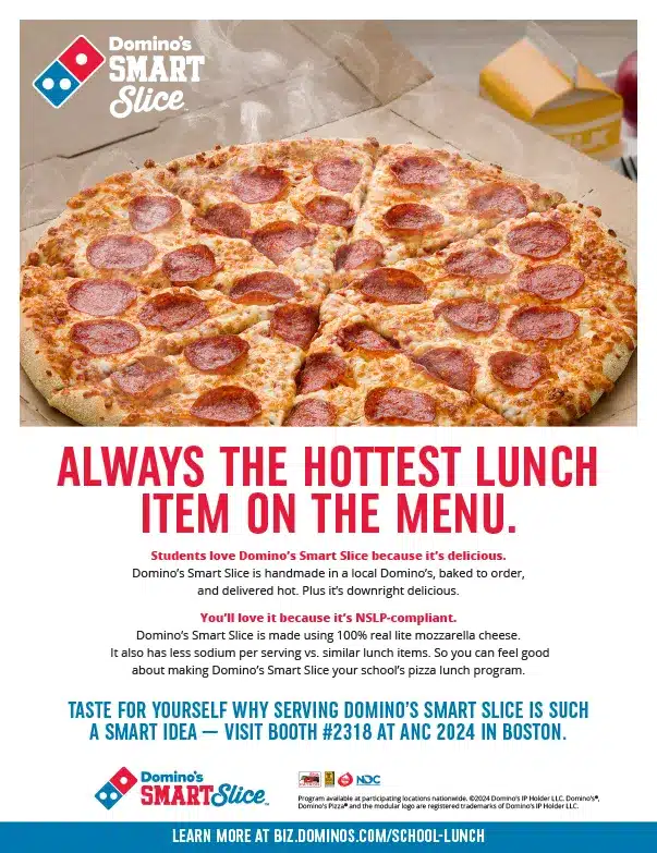 Domino's Smart Slice School Lunch Magazine Ads