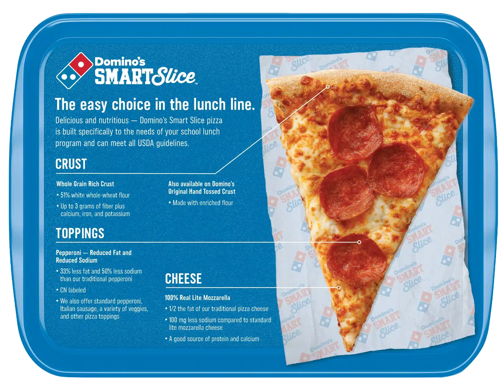 Domino's Smart Slice Lunch Tray Handout