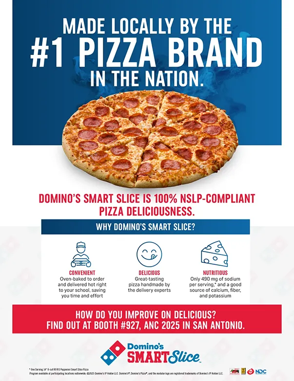 Domino's Smart Slice School Lunch Magazine Ad
